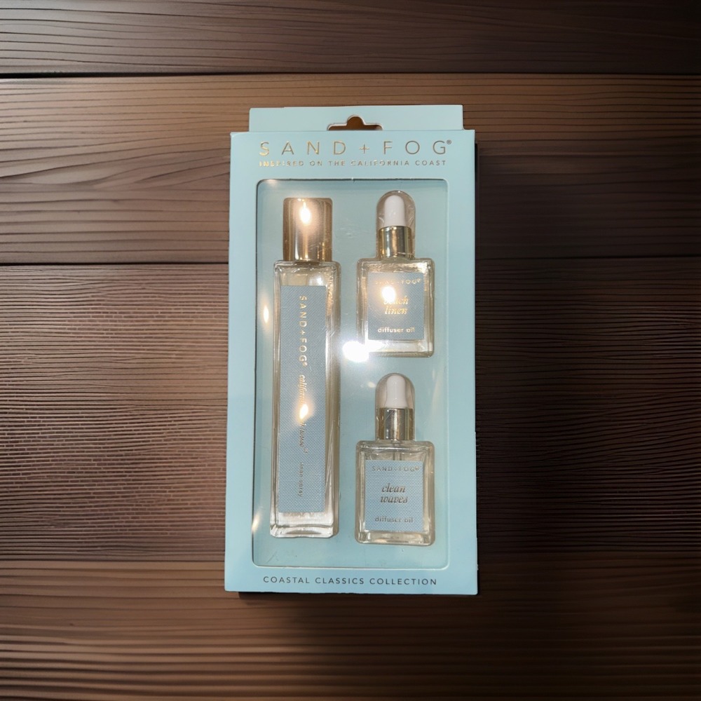 SAND + FOG Coastal Collection California Beach House Linen Spray & Diffuser Oils